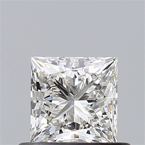 Picture of Natural Diamond 0.53 Carats, Princess with  Cut, G Color, VVS2 Clarity and Certified by GIA