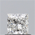 Natural Diamond 0.53 Carats, Princess with  Cut, G Color, VVS2 Clarity and Certified by GIA