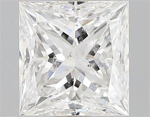Picture of Natural Diamond 0.61 Carats, Princess with  Cut, E Color, SI2 Clarity and Certified by GIA