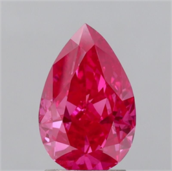 Picture of Lab Grown Diamond 2.36 Carats, Pear with  Cut, Fancy Vivid Pink Color, VVS2 Clarity and Certified by IGI