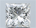 Natural Diamond 1.03 Carats, Princess with  Cut, H Color, IF Clarity and Certified by GIA
