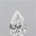 Natural Diamond 0.50 Carats, Pear with  Cut, D Color, VVS2 Clarity and Certified by GIA