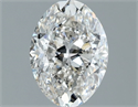 Natural Diamond 1.21 Carats, Oval with  Cut, I Color, SI2 Clarity and Certified by GIA