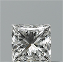 Natural Diamond 0.40 Carats, Princess with  Cut, G Color, IF Clarity and Certified by GIA
