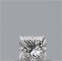 Natural Diamond 0.23 Carats, Princess with  Cut, E Color, VVS1 Clarity and Certified by GIA