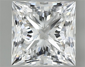 Picture of Natural Diamond 0.60 Carats, Princess with  Cut, E Color, SI1 Clarity and Certified by GIA