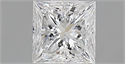 Natural Diamond 0.51 Carats, Princess with  Cut, D Color, VS2 Clarity and Certified by GIA
