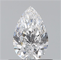 Natural Diamond 0.55 Carats, Pear with  Cut, D Color, VVS2 Clarity and Certified by GIA