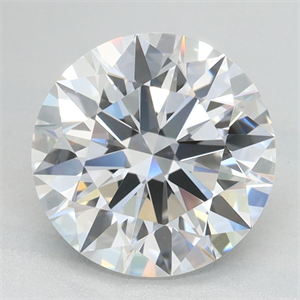 Picture of Lab Grown Diamond 2.35 Carats, Round with Excellent Cut, D Color, VVS1 Clarity and Certified by GIA