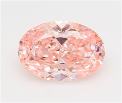 Picture of Lab Grown Diamond 2.54 Carats, Oval with  Cut, Fancy Vivid Pink Color, VS1 Clarity and Certified by IGI