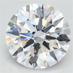 Picture of Lab Grown Diamond 3.15 Carats, Round with Excellent Cut, D Color, VVS1 Clarity and Certified by GIA