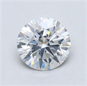 Natural Diamond 1.01 Carats, Round with Excellent Cut, F Color, I1 Clarity and Certified by GIA