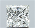 Natural Diamond 1.01 Carats, Princess with  Cut, I Color, VS2 Clarity and Certified by GIA