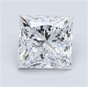Natural Diamond 1.51 Carats, Princess with  Cut, E Color, VVS2 Clarity and Certified by GIA