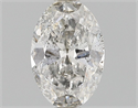 Natural Diamond 0.41 Carats, Oval with  Cut, G Color, I1 Clarity and Certified by GIA