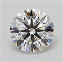 Lab Grown Diamond 1.03 Carats, Round with Ideal Cut, D Color, VS1 Clarity and Certified by IGI