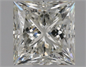 Natural Diamond 0.91 Carats, Princess with  Cut, J Color, SI1 Clarity and Certified by GIA