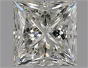 Natural Diamond 0.91 Carats, Princess with  Cut, J Color, SI1 Clarity and Certified by GIA
