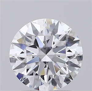 Picture of Lab Grown Diamond 2.01 Carats, Round with Ideal Cut, D Color, VVS2 Clarity and Certified by IGI