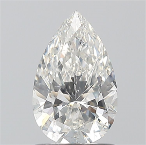 Picture of Natural Diamond 1.00 Carats, Pear with  Cut, G Color, SI2 Clarity and Certified by GIA