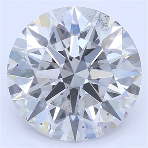 Picture of Lab Grown Diamond 1.56 Carats, Round with Ideal Cut, H Color, SI1 Clarity and Certified by IGI