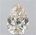 Natural Diamond 3.01 Carats, Pear with  Cut, K Color, SI1 Clarity and Certified by GIA