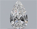 Natural Diamond 0.40 Carats, Pear with  Cut, D Color, SI1 Clarity and Certified by GIA