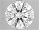 Lab Grown Diamond 1.09 Carats, Round with Ideal Cut, D Color, VS1 Clarity and Certified by IGI