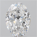 Natural Diamond 2.01 Carats, Oval with  Cut, D Color, SI2 Clarity and Certified by GIA