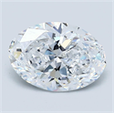 Natural Diamond 2.01 Carats, Oval with  Cut, D Color, SI1 Clarity and Certified by GIA
