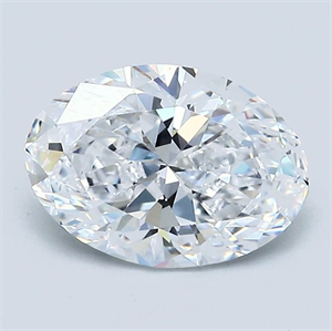 Picture of Natural Diamond 2.01 Carats, Oval with  Cut, D Color, SI1 Clarity and Certified by GIA