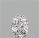 Natural Diamond 0.50 Carats, Oval with  Cut, D Color, VS2 Clarity and Certified by GIA