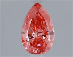 Picture of Lab Grown Diamond 1.26 Carats, Pear with  Cut, Fancy Vivid Pink Color, VS1 Clarity and Certified by IGI