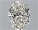 Natural Diamond 2.00 Carats, Oval with  Cut, H Color, SI1 Clarity and Certified by GIA