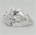 Lab Grown Diamond 1.42 Carats, Pear with  Cut, E Color, VVS2 Clarity and Certified by IGI