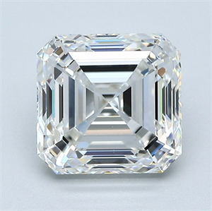 Foto Diamante Natural 2.04 quilates, Asscher , Color G, claridad VVS2 y certificado GIA de