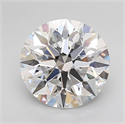 Lab Grown Diamond 2.22 Carats, Round with Excellent Cut, E Color, VVS2 Clarity and Certified by IGI