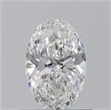 Natural Diamond 0.73 Carats, Oval with  Cut, F Color, VS2 Clarity and Certified by GIA