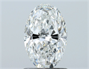 Natural Diamond 1.21 Carats, Oval with  Cut, F Color, SI2 Clarity and Certified by GIA