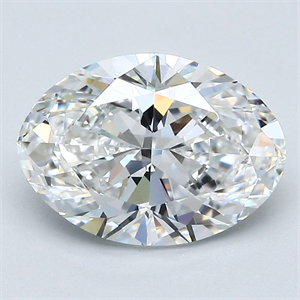 Picture of Natural Diamond 2.50 Carats, Oval with  Cut, E Color, VS1 Clarity and Certified by GIA