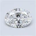 Natural Diamond 1.01 Carats, Oval with  Cut, D Color, SI1 Clarity and Certified by GIA
