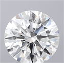 Lab Grown Diamond 3.67 Carats, Round with Excellent Cut, D Color, VVS2 Clarity and Certified by GIA