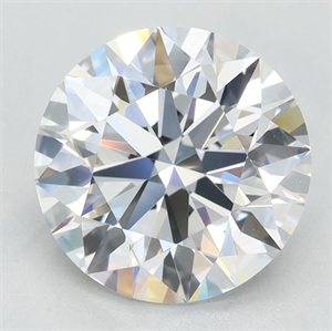 Picture of Lab Grown Diamond 2.42 Carats, Round with Excellent Cut, D Color, VVS1 Clarity and Certified by GIA