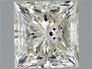 Foto Diamante Natural 1.91 quilates, Princesa , Color J, claridad SI2 y certificado GIA de