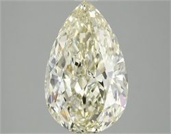 Picture of Lab Grown Diamond 3.07 Carats, Pear with  Cut, Fancy Intense Yellow Color, VS2 Clarity and Certified by IGI
