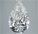 Natural Diamond 2.50 Carats, Pear with  Cut, D Color, SI1 Clarity and Certified by GIA
