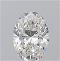 Natural Diamond 1.07 Carats, Oval with  Cut, I Color, SI1 Clarity and Certified by GIA