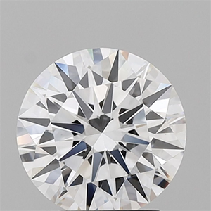 Picture of Lab Grown Diamond 2.71 Carats, Round with Ideal Cut, E Color, IF Clarity and Certified by IGI