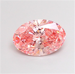 Picture of Lab Grown Diamond 2.71 Carats, Oval with  Cut, Fancy Vivid Pink Color, VS1 Clarity and Certified by IGI