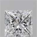 Natural Diamond 0.90 Carats, Princess with  Cut, E Color, VVS2 Clarity and Certified by GIA